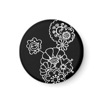 Flowers on Black magnets