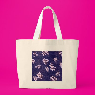 Flowers on Blue Tote Bag Zazzle_bag Flowers on Blue Tote Bag Zazzle_bag