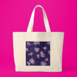 Flowers on Blue Tote Bag
