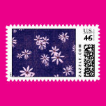 Flowers on Blue Stamp