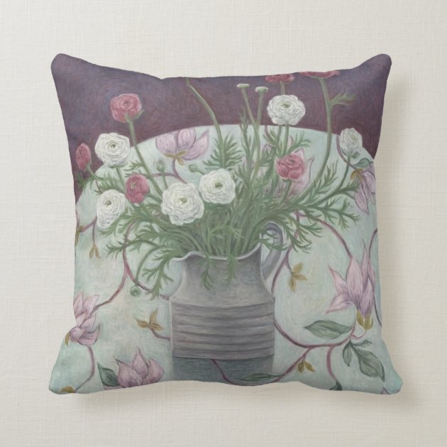 Flowers on Flowers 2003 Throw Pillows