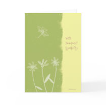 Flowers on Green-Sympathy cards