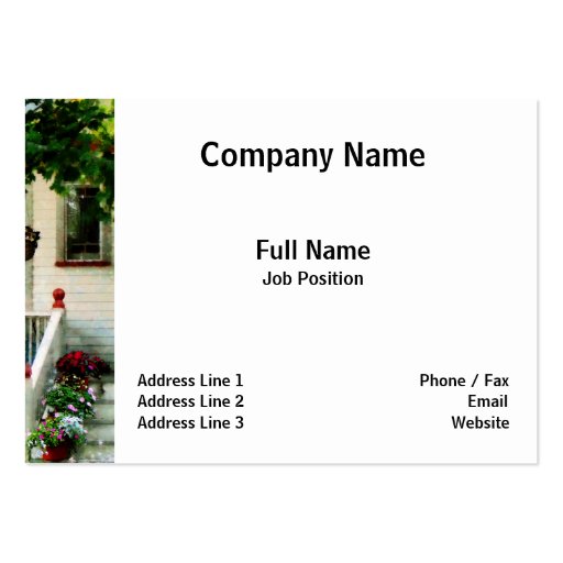 Flowers on Steps Business Cards