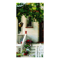 Flowers on Steps Photo Card