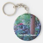 Flowers on the Deck in BC Keychain