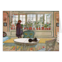 "Flowers on the Windowsill" by Carl Larsson Art cards by cowboyannie "Flowers on the Windowsill" by Carl Larsson Art cards