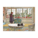 "Flowers on the Windowsill" by Carl Larsson Art postcards