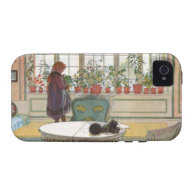 Flowers on the Windowsill by Carl Larsson iPhone 4 Cases