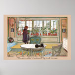 "Flowers on the Windowsill" Carl Larsson Art Print