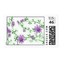 Flowers on Vines Postage Stamp