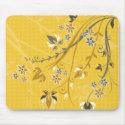 Flowers on Yellow - Mousepad