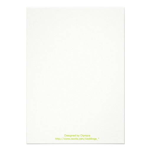 Flowers orange lime green wedding invitation