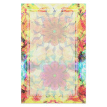 Flowers Pattern Blank Stationery