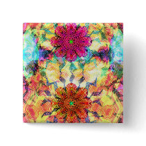 Flowers Pattern Buttons
