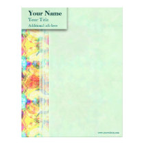 Flowers Pattern Custom Letterhead