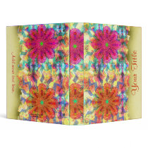 Flowers Pattern Customizable Art Binder