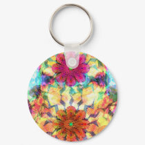 Flowers Pattern Keychain
