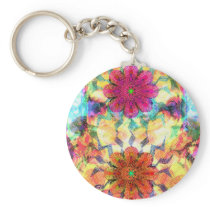 Flowers Pattern Keychain