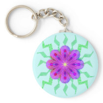 Flowers Pattern Keychain