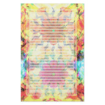 Flowers Pattern Lined Stationery