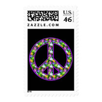 FLOWERS PEACE SIGN STAMPS