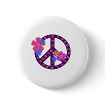 Flowers Peace Symbol Pins