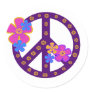 Flowers Peace Symbol Sticker