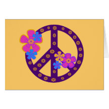 Flowers Peace Symbol T-shirts and Gifts Card