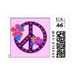 Flowers Peace Symbol T-shirts and Gifts Postage Stamps