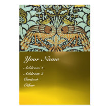 FLOWERS,PEACOCKS AND DRAGONS MONOGRAM BUSINESS CARD