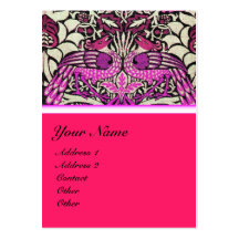 FLOWERS,PEACOCKS AND DRAGONS MONOGRAM pearl Business Card Template