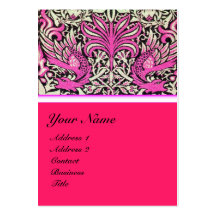 FLOWERS,PEACOCKS AND DRAGONS MONOGRAM pearl Business Card
