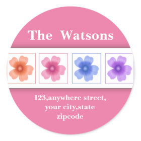 Flowers Personalized Address Stickers sticker
