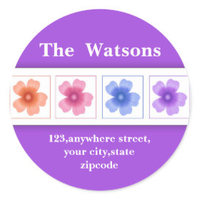 Flowers Personalized Address Stickers sticker