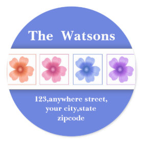 Flowers Personalized Address Stickers sticker