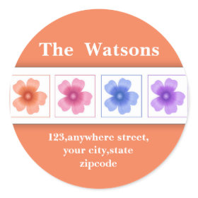 Flowers Personalized Address Stickers sticker