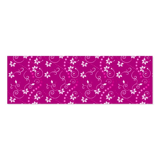 flowers pink business card templates (back side)