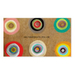 Flowers Poppies Dark Brown Background business cards