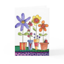 Flowers pots cards
