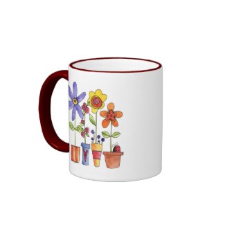 Flowers pots mug
