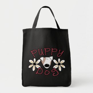 Flowers Puppy Dog T-shirts and Gifts bag