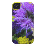 FLOWERS PURPLE, BLUE  IPHONE CASE iPhone 4 COVERS