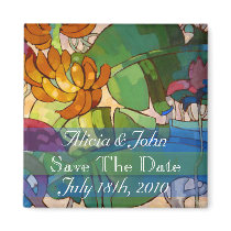 Flowers - Save The Date Magnet by SolPacifico Flowers - Save The Date Magnet
