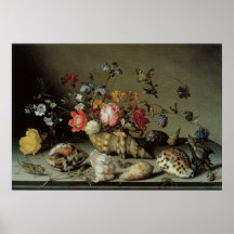 Flowers, Shells and Insects Balthasar van der Ast Posters