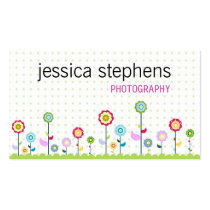 Flowers, simplistic business cards