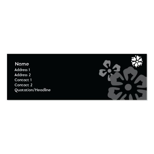 Flowers - Skinny Business Card Template