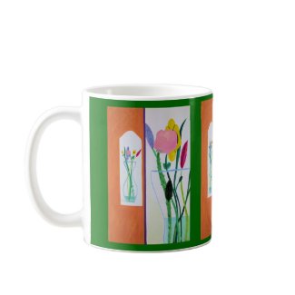 Flowers small and big. A bright happy flowery time mug