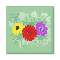 Flowers & Splatters Magnet magnets