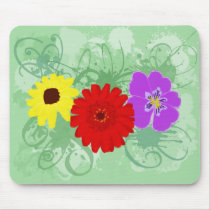 Flowers & Splatters mousepads