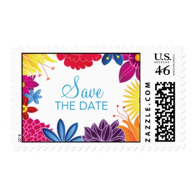 Flowers Stamp Save the Date